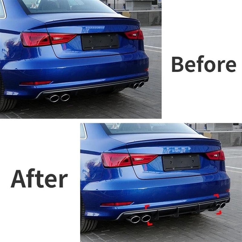 QASULER Rear Bumper Spoiler for S3 8V Sedan - Image 4