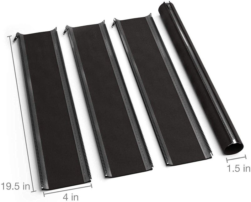 EVEO Cable Management Sleeve - 4 Cable Sleeve Cord Organizers - PC Cable Management Solution - Wires Sleeve Black - Image 3