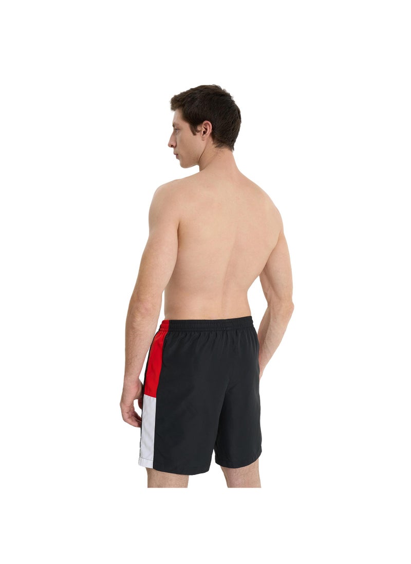 Joss Men’s Swimming Shorts - Joss Black/Red, Quick-Drying Swim Trunks with Adjustable Waist, Inner Shorts & Spacious Pockets  - Image 2