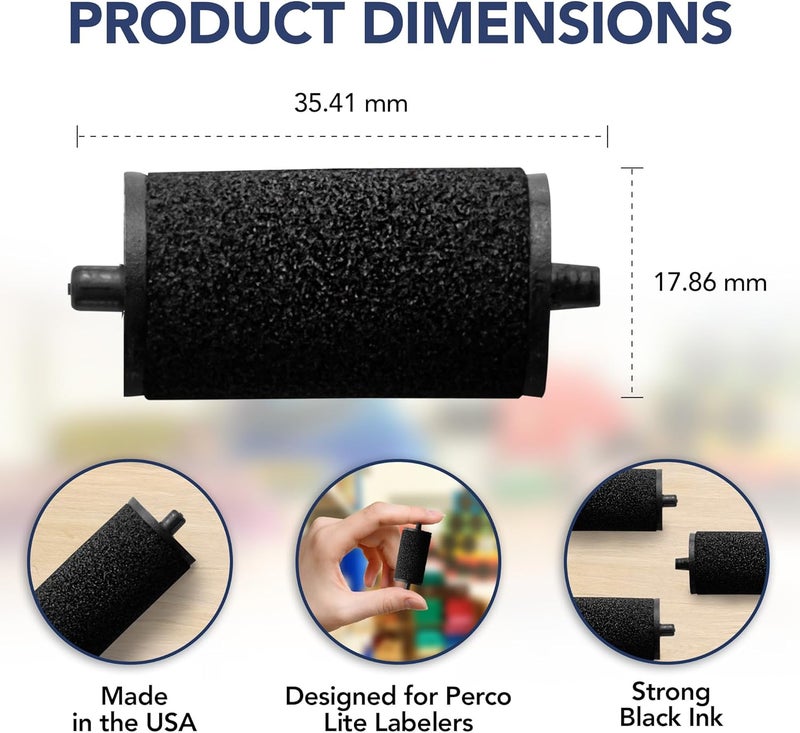Perco Lite Pricing Gun Labeler Ink Rolls - Preferred Replacement Inkers for Lite Price Tag Gun, Easy & Convenient Messy Free Ink Refill Even for Beginners (Pack of 4 Inkers) - Image 3