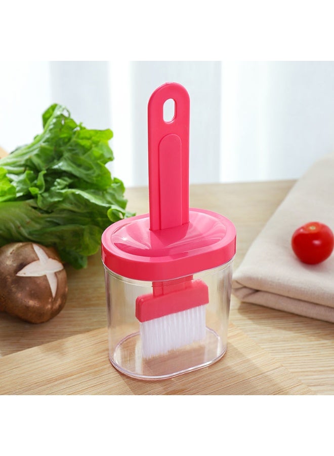 موزع زيت زجاجي مع فرشاة سيليكون - مثالي للطهي والخبز والشواء والفطائر والقلاية الهوائية (وردي) - Image 2