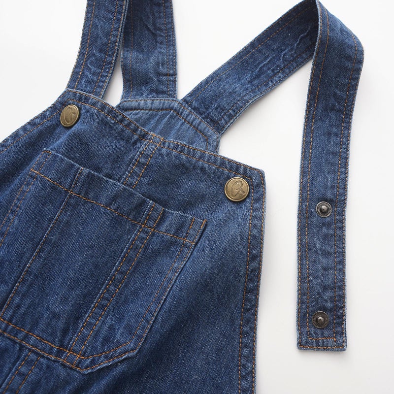 GRANDWISH Boys Blue Thin Denim Bib Overalls 3T - Image 3