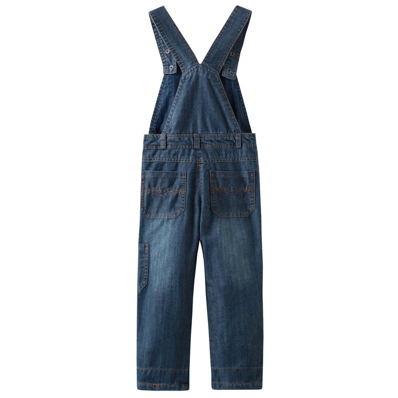 GRANDWISH Boys Blue Thin Denim Bib Overalls 3T - Image 2