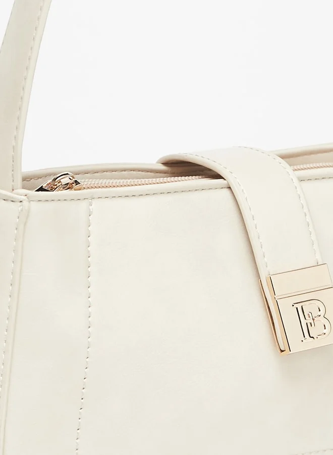 فلورا بيلا من شو إكسبرس Women's Solid Shoulder Bag with Adjustable Strap and Button Closure