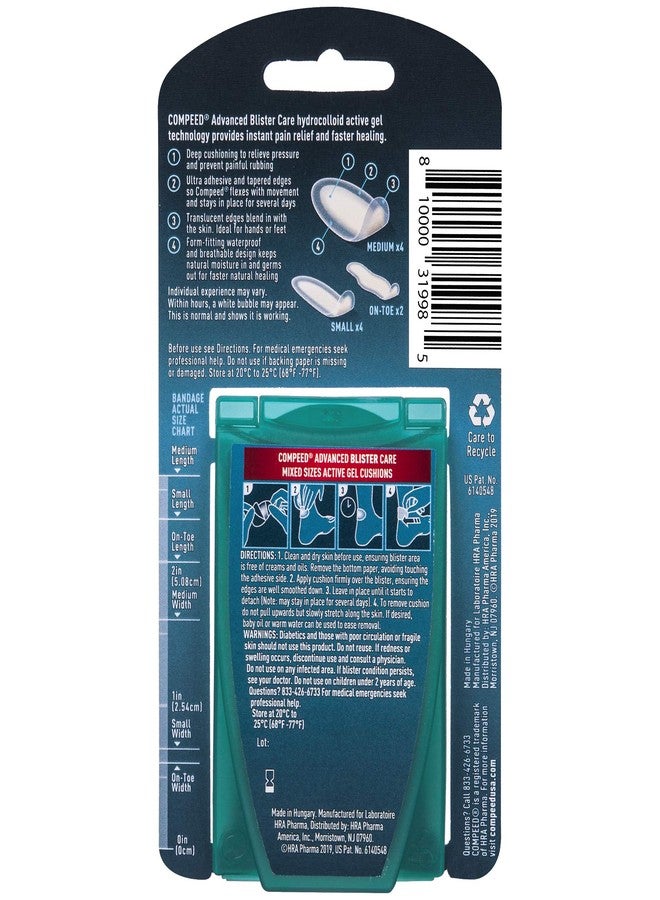 Compeed Advanced Blister Cusions, Mixed Sizes, 10 Count - Image 2