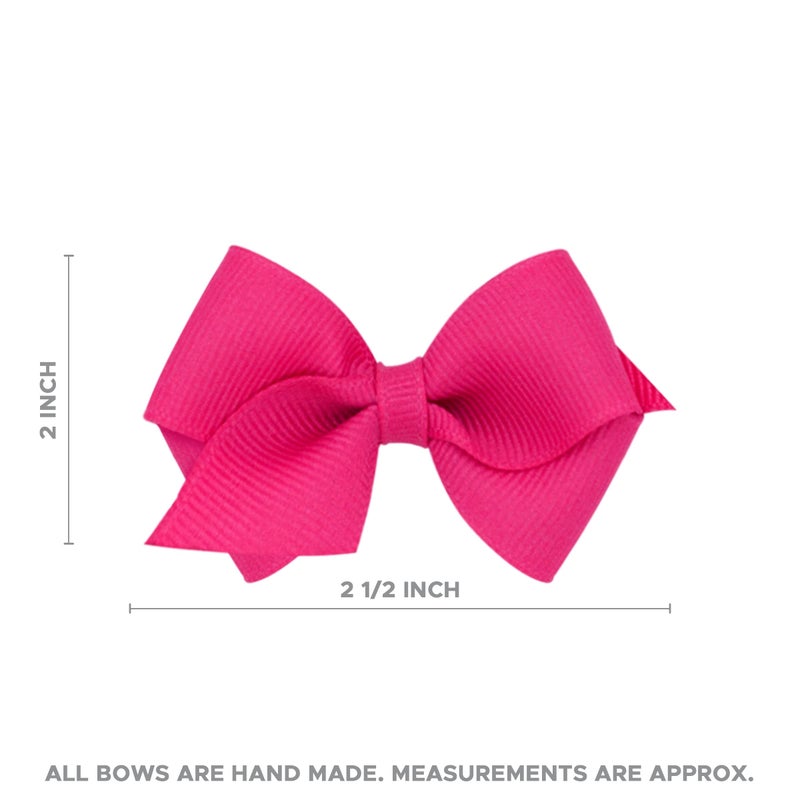 Wee Ones Girls' Plain Wrap Classic Grosgrain Hair Bows on a WeeStay No-Slip Hair Clip, Handmade, Wee, Millennium Blue - Image 5