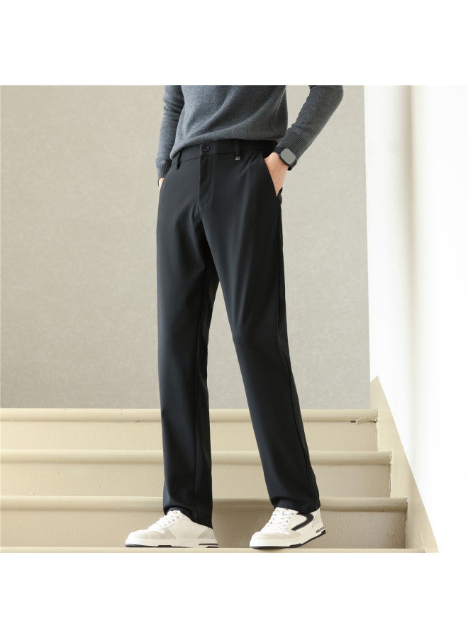 ROMON Subtle Pattern Four-way Stretch】smooth Drape Casual Pants, Easy Care Autumn Trousers, Men's Casual Pants, Men's Dress Pants - Image 5