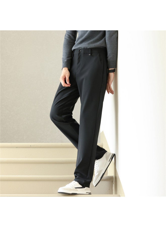 ROMON Subtle Pattern Four-way Stretch】smooth Drape Casual Pants, Easy Care Autumn Trousers, Men's Casual Pants, Men's Dress Pants - Image 3