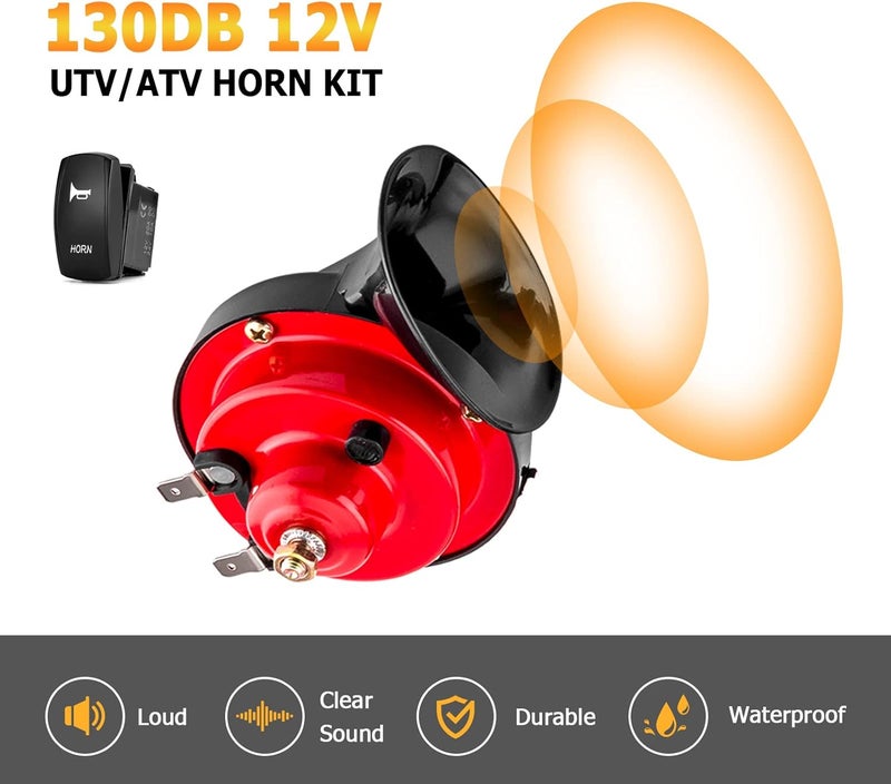 WeiSen UTV Horn and LED Turn Signal Kit with Toggle Switch & Wiring Harness - Waterproof Universal Street Legal - Image 3