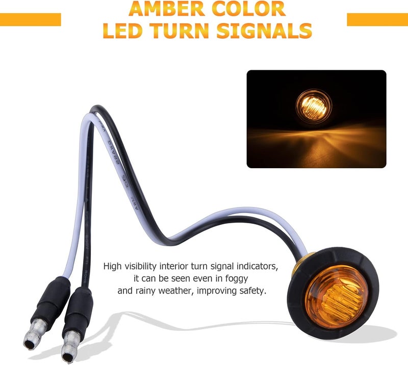WeiSen UTV Horn and LED Turn Signal Kit with Toggle Switch & Wiring Harness - Waterproof Universal Street Legal - Image 2