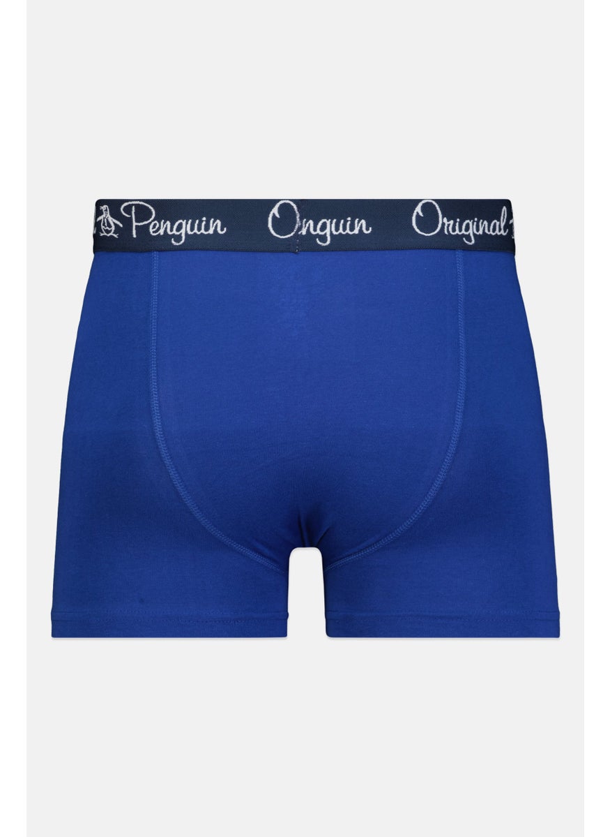 Original Penguin Men 3 Pieces Brand Logo Trunks, Teal/Grey/Navy  - Image 2