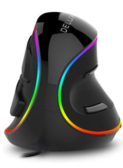 M618PLUS RGB Ergonomic Vertical Mouse - 6 Buttons, 4000DPI,Removable Wrist Rest for Carpal Tunnel