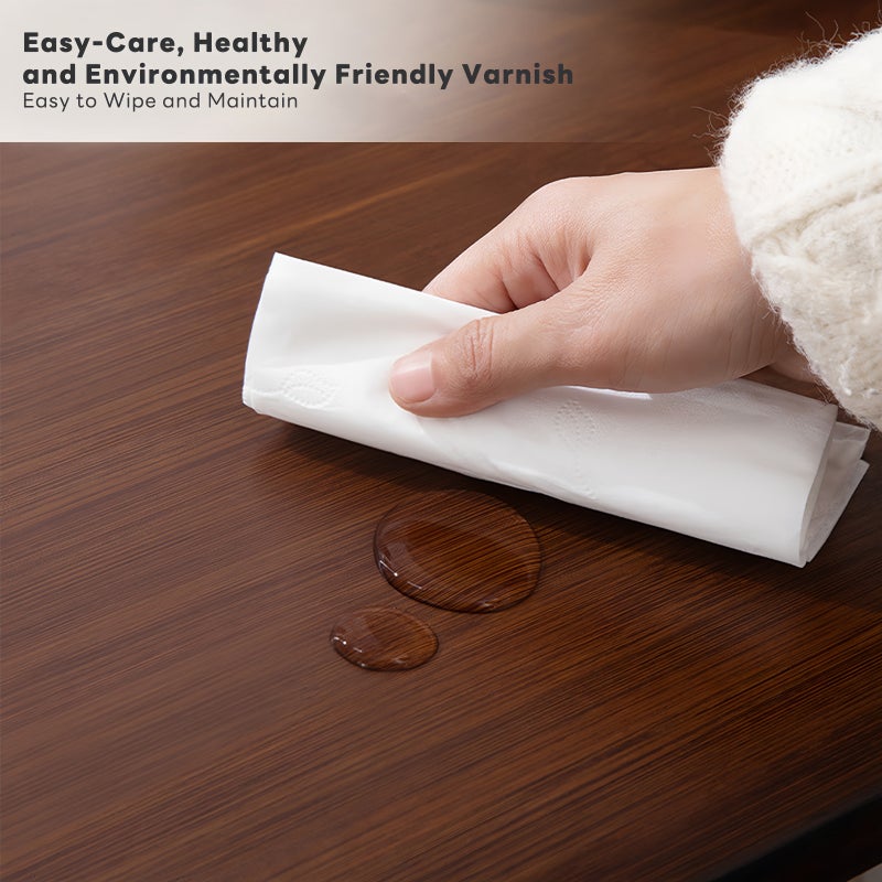 Sharpdo Multifunctional Folding Desk with Storage Shelves, Space-Saving Computer Table for Small Home Office, Study Room and Apartment, Dark Brown 85cm Height - Image 5