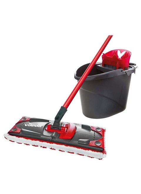 Vileda UltraMax Flat Mop and Bucket Set, Red
