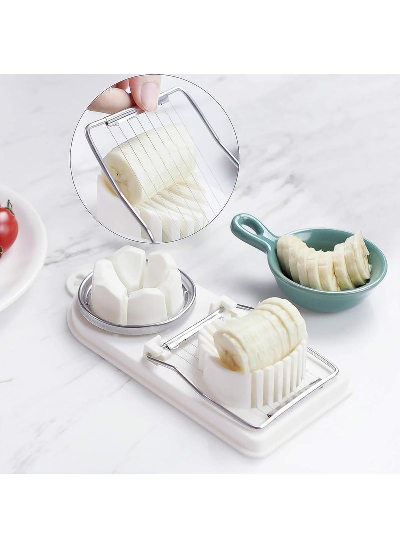 Sangpri - Sangpri Egg Cutter Slicer Stainless Steel Wire 2 Slicing Styles 8 Cutting Wires 9 Slice Capacity for Evenly Sliced Boiled Eggs Multifunctional Egg Slicer for Perfect Cuts Every Time - Image 1
