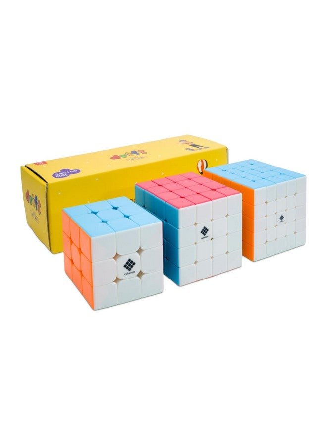 Cubelelo Drift 3x3, 4x4 & 5x5 Stickerless Gift Box | 3-in-1 Puzzle Game Set | Triple The Challenge, Thrice The Fun | Ultimate Value Saver Combo | Brainstoming Toy for Children Kids & Adults - Image 1
