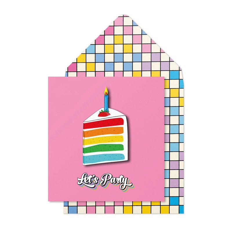 Tache Birthday Greeting Card Blank Inside, Birthday Cake Design - Image 1