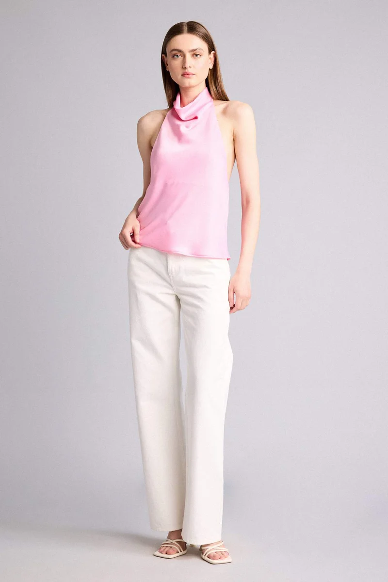 ديفاكتو Regular Fit Degaje Neck Sleeveless Blouse