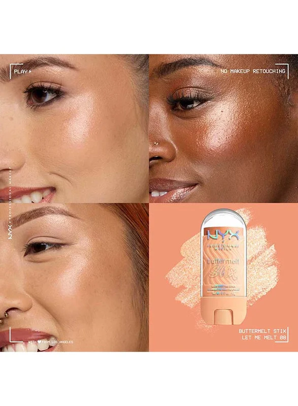 Nyx Professional Makeup  NYX Professional Makeup Buttermelt Stix, Glow Boosting Stix, up to 8 HR wear, Let Me Melt for Women | Best Price UAE