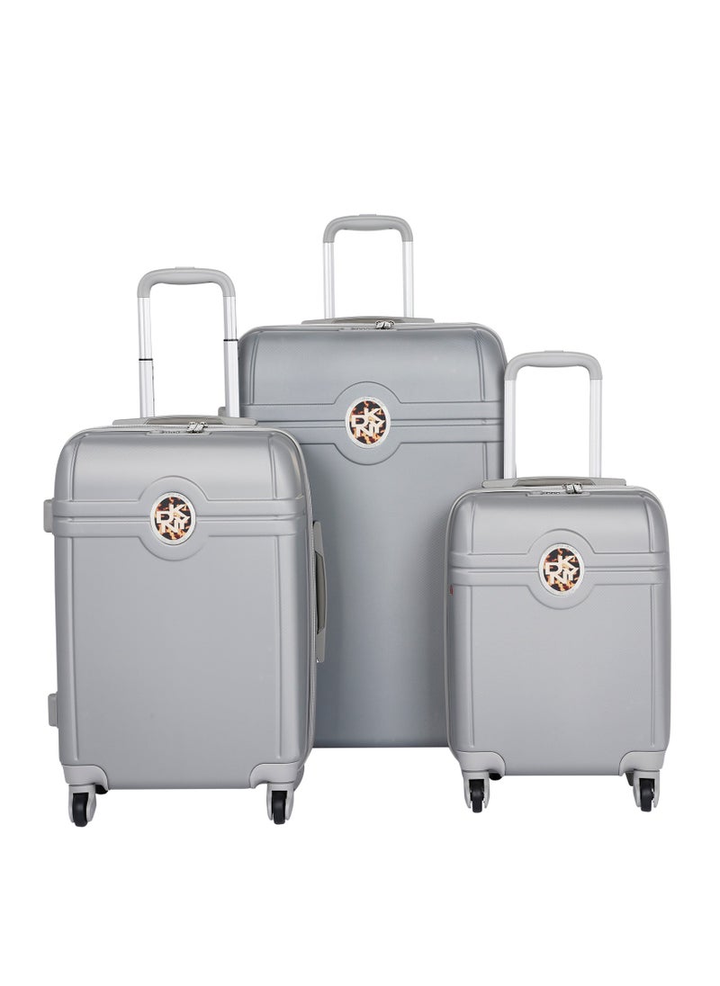 DKNY - Dkny Charm Hardside Luggage on Wheels for Unisex | Ultra Lightweight ABS on with Spinner Wheels 4 Color Dark Silver - Image 1