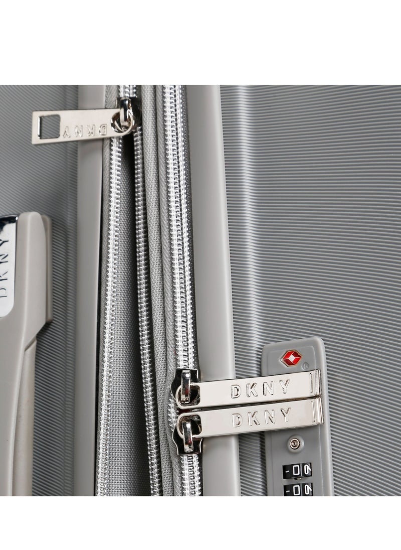 DKNY - Dkny Charm Hardside Luggage on Wheels for Unisex | Ultra Lightweight ABS on with Spinner Wheels 4 Color Dark Silver - Image 1