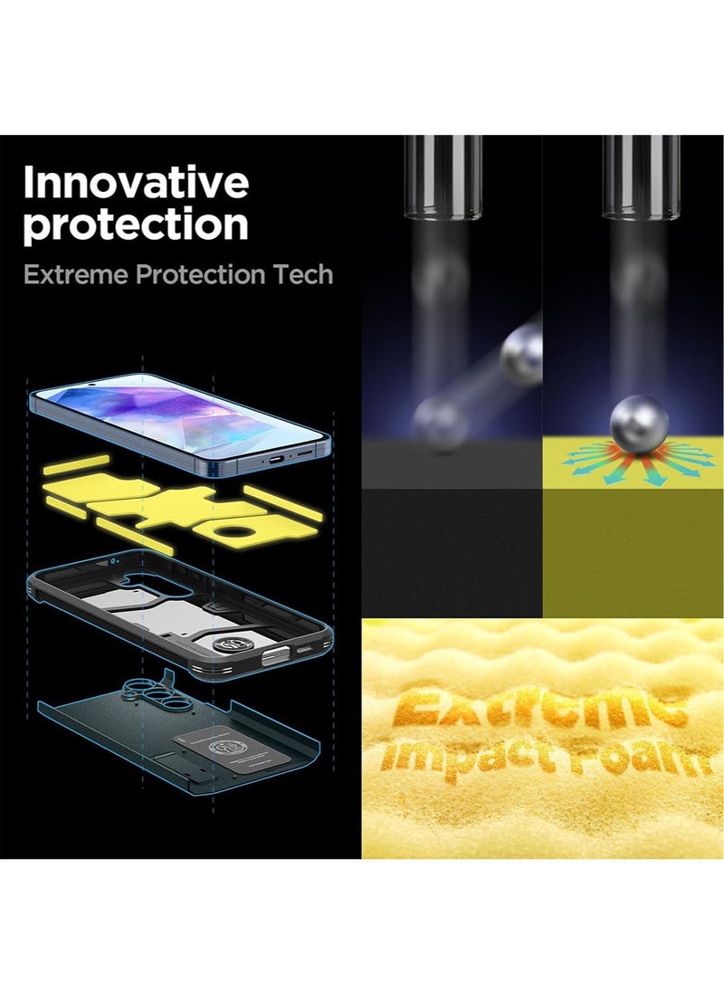 Spigen Tough Armor for Samsung Galaxy A55 Case Cover with Extreme Impact Foam - Phantom Green  - Image 3