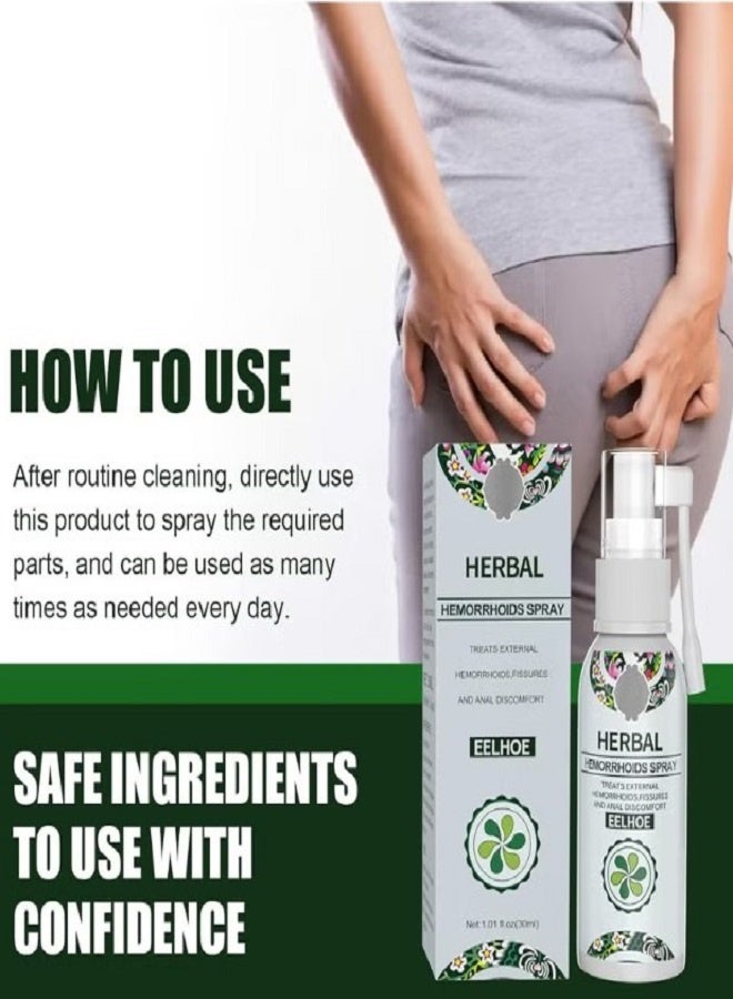 EELHOE Herbal Hemorrhoids Spray - Soothing Relief with Natural Ingredients - Fast-Acting Formula for Hemorrhoid Discomfort - 30ML - Image 5