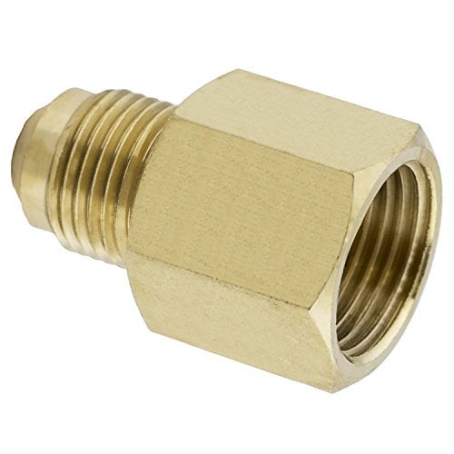 LASCO 17-5847 1/2-Inch Female Flare by 3/8-Inch Male Flare Brass Adapter - Image 1