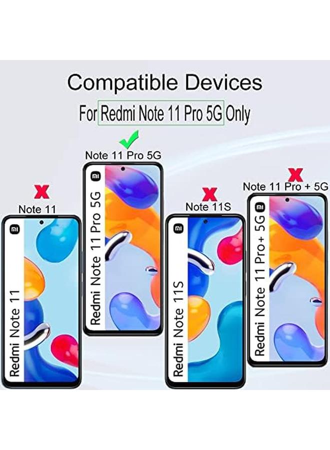 إيروريكس عبوة من واقي شاشة لهاتف Xiaomi Redmi Note 11 Pro 5G 4G مقاس 6,67 بوصة، مع واقي معدني لعدسة الكاميرا، وواقي خلفي من ألياف الكربون، بما في ذلك مجموعة التثبيت السهلة - Image 2