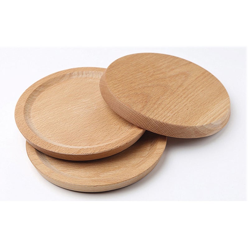 2pcs Beech Serving Heavy Duty Party - Round - Image 2