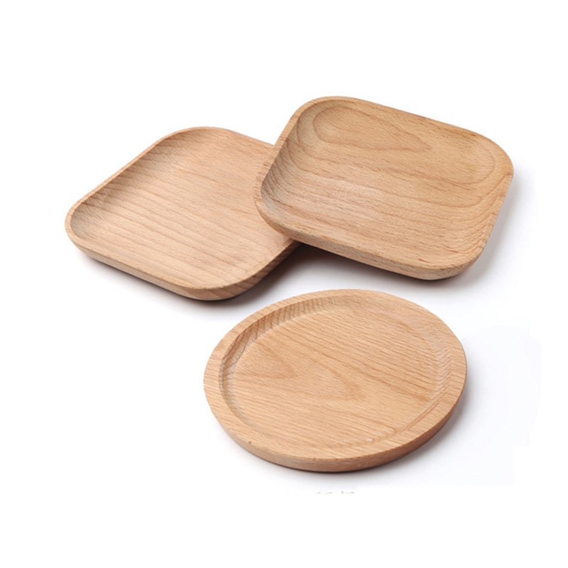 2pcs Beech Serving Heavy Duty Party - Round - Image 3