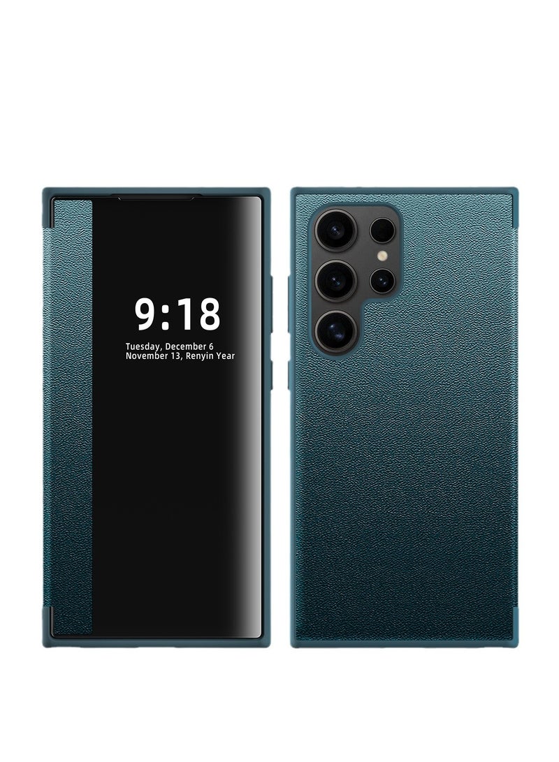 Case Compatible with Samsung Galaxy S24 Ultra Case Translucent View Window, Magnetic Slim Flip Case Drop Protection Shockproof Protective Cover for Samsung Galaxy S24 Ultra - Image 1