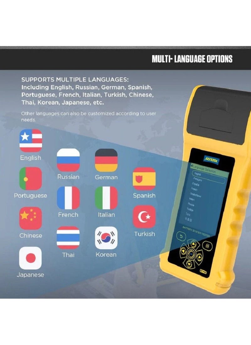 أوتول - Autool BT760 جهاز اختبار البطارية مع الطابعة - Image 1
