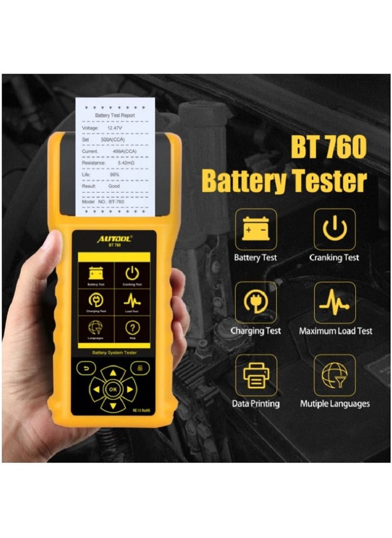 أوتول - Autool BT760 جهاز اختبار البطارية مع الطابعة - Image 1