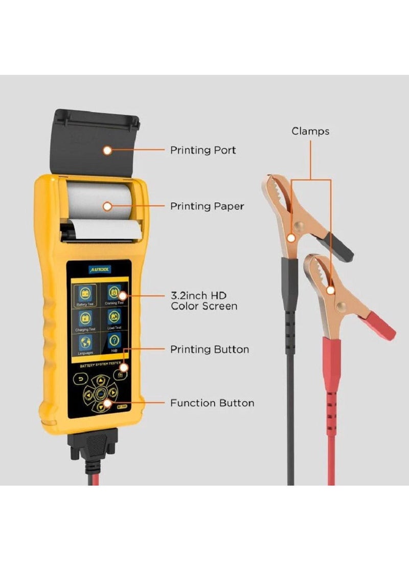 أوتول - Autool BT760 جهاز اختبار البطارية مع الطابعة - Image 1