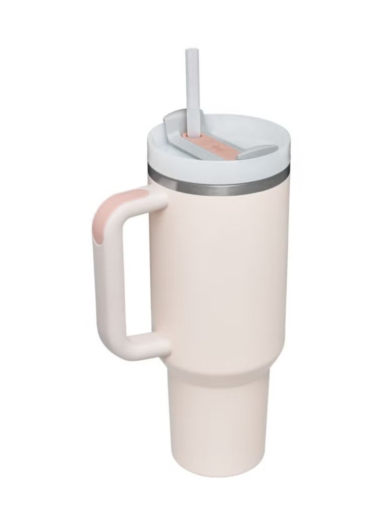 Stanley - Stanley Quencher H2.0 FlowState Stainless Steel Vacuum Insulated Tumbler with Lid and Straw for Water, Iced Tea or Coffee, Smoothie and More, Rose Quartz, 40 oz - Image 1