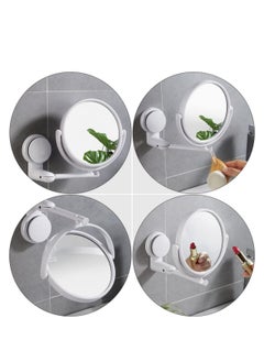 Oasisgalore Wall-Mount Swivel Mirror - Double-Sided Adjustable Makeup Mirror with Suction for Bathroom Use.  - Image 2