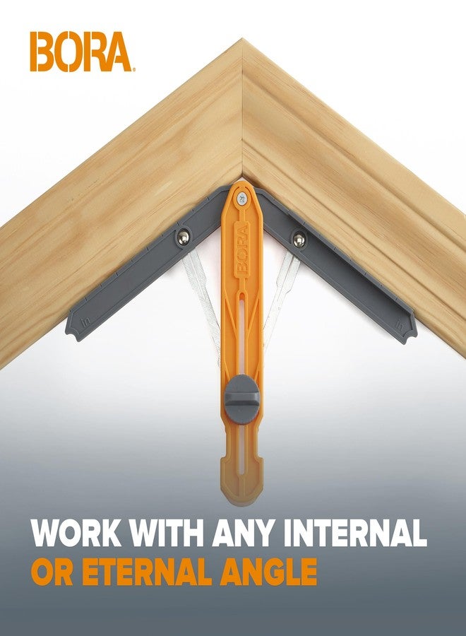 BORA MiteriX Compact Angle Finder Tool Gauge, Duplicates & Splits in Half for Precise Transfer to Miter Saw, Easy Corner and Angle Measuring & Duplicating - 530402 - Image 4