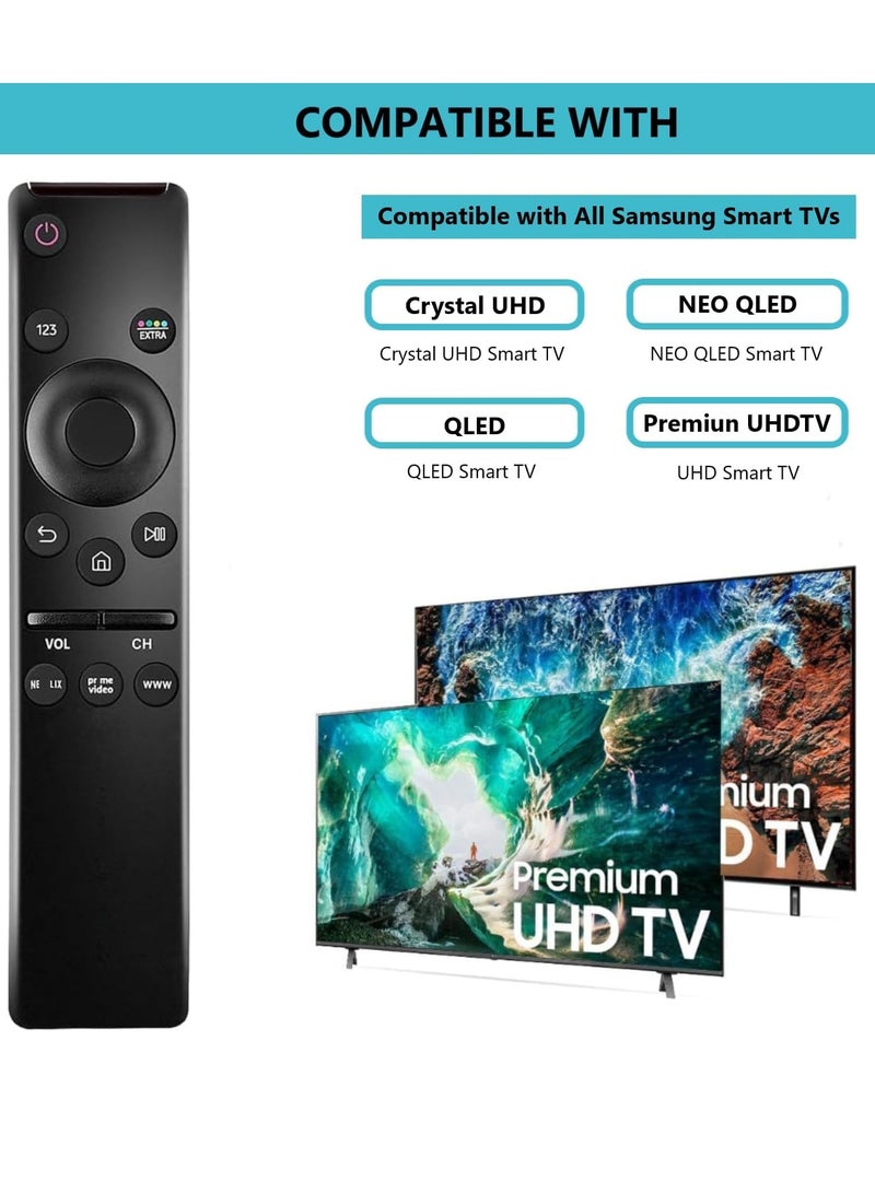 ELTRAZONE Universal Remote Control Compatible with All Samsung LED QLED UHD SUHD HDR LCD Curved Frame Solar Powered HDTV 4K 8K 3D TV with Netflix Prime Video WWW Buttons with battery - Image 3