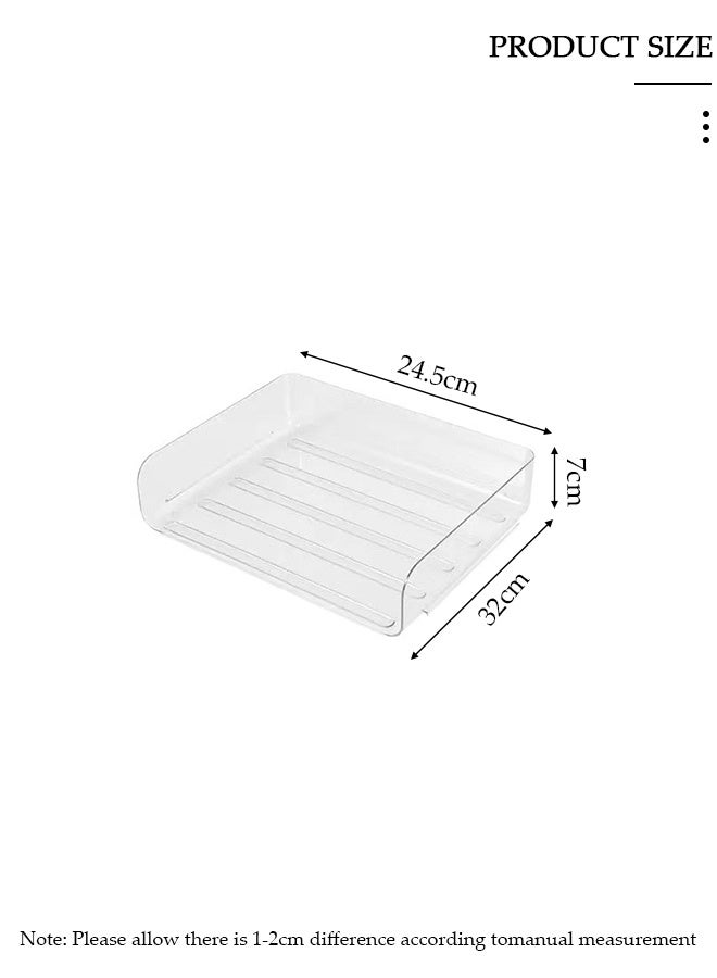 DUNISO Clear Plastic Storage Boxes,Stackable Horizontal Plastic Storage Container with 4 Pieces Per Pack,Suitable For Placement Pencils, Brushes, Stationery, Cosmetics,etc - Image 2