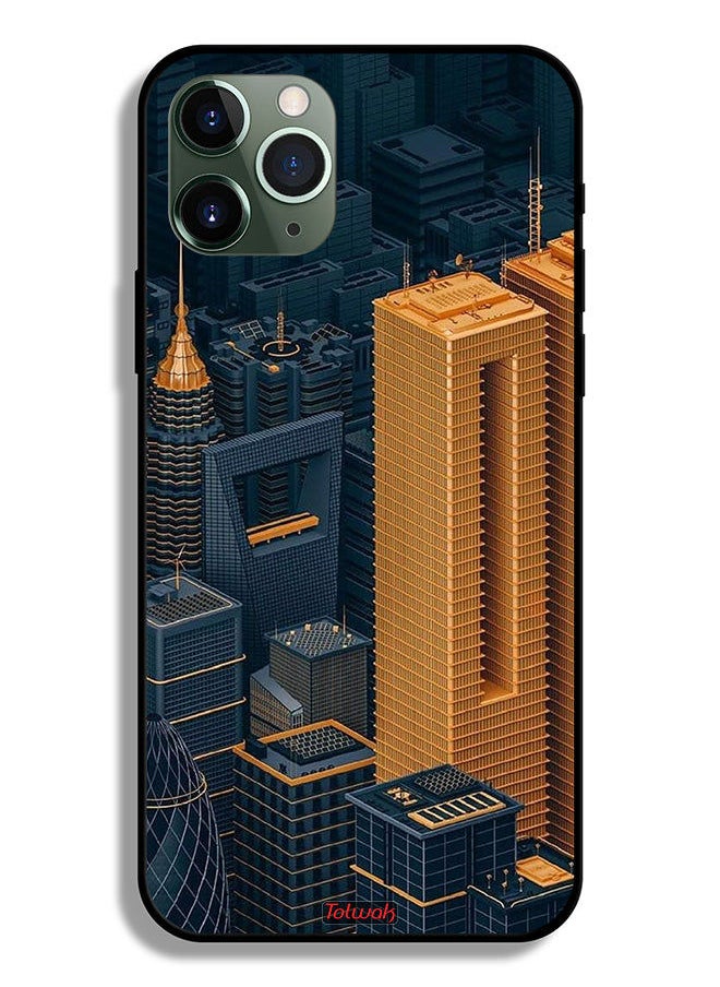 Tolwak Apple iPhone 11 Pro Max Protective Case Buildings Art  - Image 2