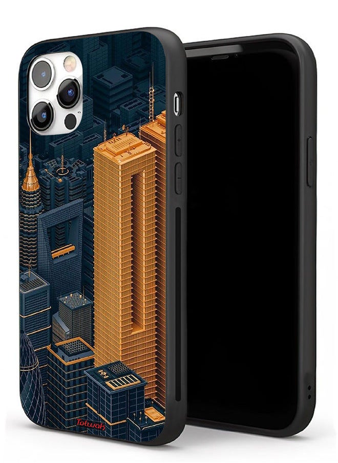 Tolwak Apple iPhone 11 Pro Max Protective Case Buildings Art  - Image 1