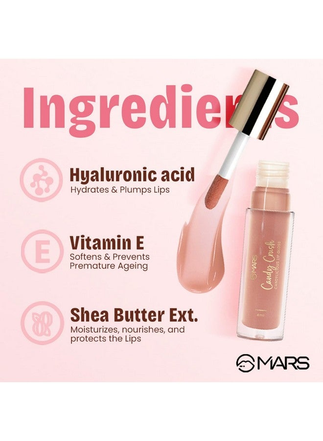 MARS Candylicious Sheer Lip Gloss for Women | Hydrating & High Shine | Lightweight | Non-Sticky | Enriched with Vitamin-E, Hyaluronic Acid & Avocado Ester (4.0ml) (12-BERRY BURST) - Image 4