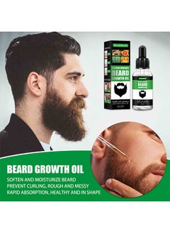West&Month Beard Growth Oil, For Beard More Full And Thick, Beard Growth Serum Of Plant Extraction, Pure Natural Promote Beard And Hair Growth  - Image 4