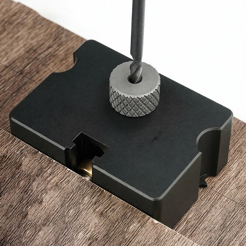 Aluminium Alloy Invisible Connector Hole Positioning Puncher Home Woodworking Decoration Furniture Connector Hole Opening Installation Tool Wardrobe Cupboard Invisible Connector Installation - Image 5