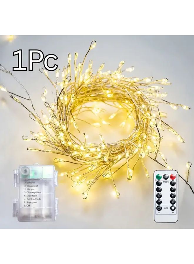 Color 59 06inch 50LEDs Battery Box Firecracker String With Remote Control Eight Lighting Modes For Christmas Halloween Indoor Outdoor Decoration - Image 3