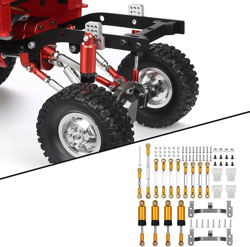 klarako Upgrade RC Spare Parts Shock /16 Scale for WPL Car Modification , Golden - Image 3