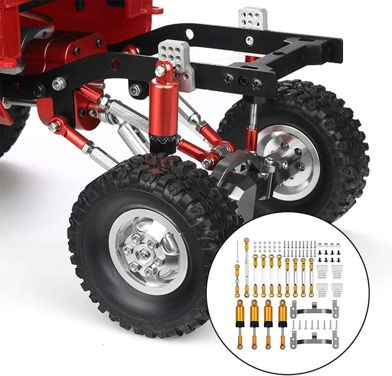 klarako Upgrade RC Spare Parts Shock /16 Scale for WPL Car Modification , Golden - Image 4