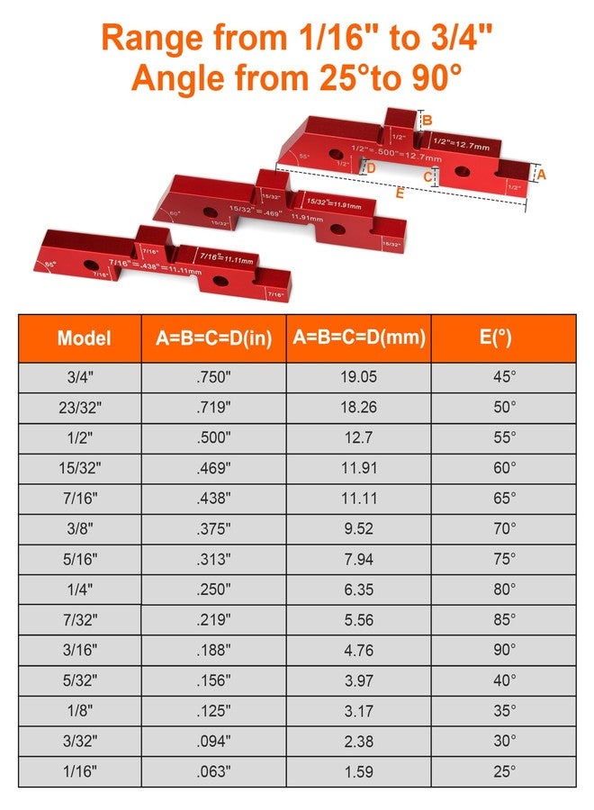 VEXTHYX Router Table Setup Bars, 14pcs Precision Aluminum setup blocks height gauge, measuring depth, angle, fence alignment, miter gauge tool set, router and saw accessories with storage case - Image 4