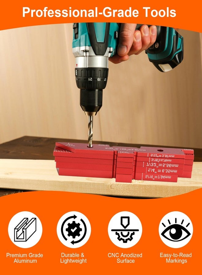 VEXTHYX Router Table Setup Bars, 14pcs Precision Aluminum setup blocks height gauge, measuring depth, angle, fence alignment, miter gauge tool set, router and saw accessories with storage case - Image 3